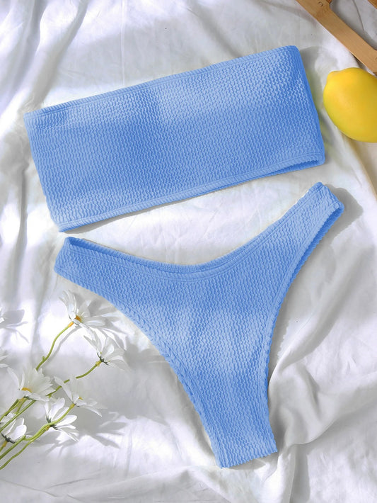Blue Brazilian Bikini Set