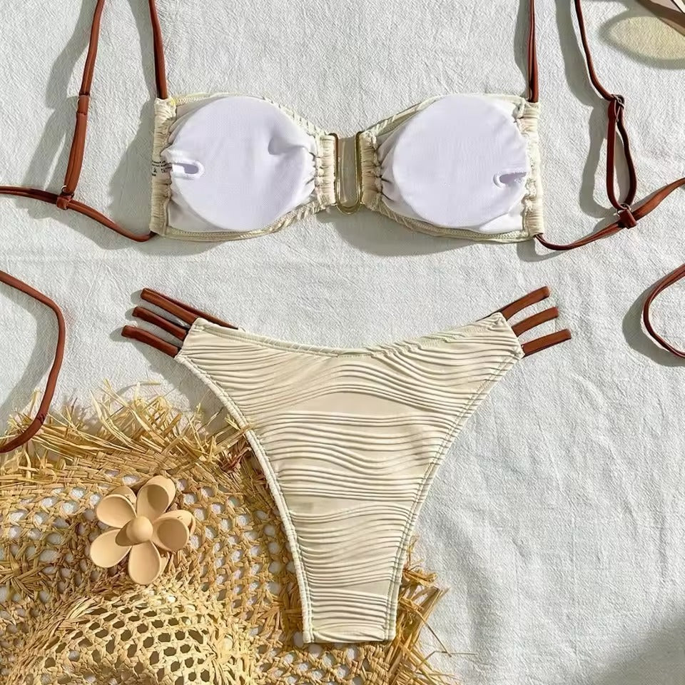 Bej Brazillian Push-up Bikini