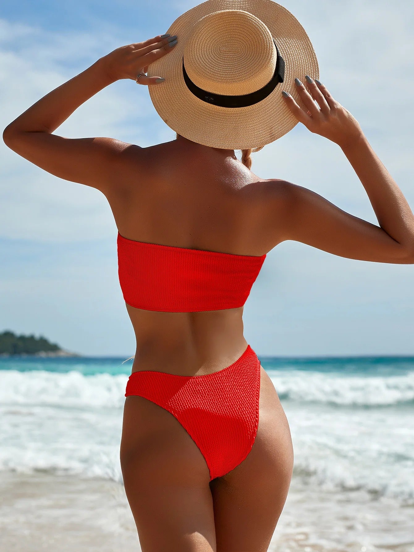 Red Brazilian Bikini Set